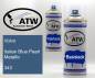 Preview: Volvo, Italian Blue Pearl Metallic, 343: 400ml Sprühdose + 400ml Klarlack - Set, von ATW Autoteile West.
